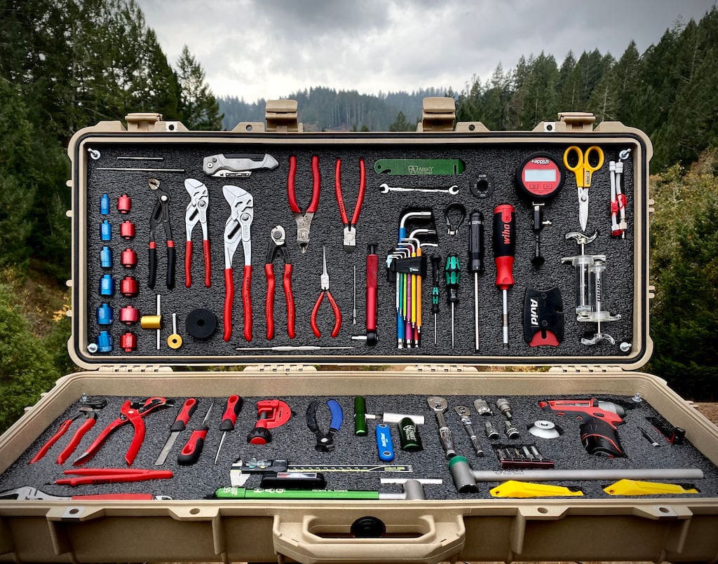 Outil de réparation de vélo Multi Tool Kit de réparation de pompe à vélo  tout en 1 avec sac à outils